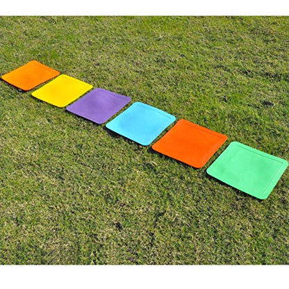 12inch Flat Square Spot Marker Multi-Color Exercise Kids Floor Playmat
