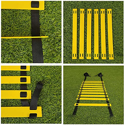 Agility Ladder Adjustable Agility Ladder, Flexibility Speed Training Ladder, Fitness Jumping Ladder Footwork Sport Equipment, with Carry Bag(Size:6M) - size: 6M