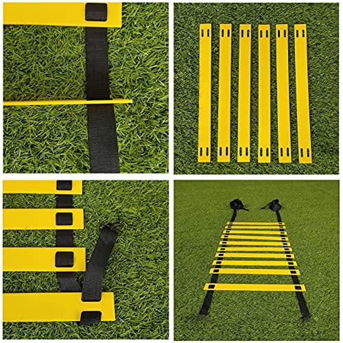 Agility Ladder Adjustable Agility Ladder, Flexibility Speed Training Ladder, Fitness Jumping Ladder Footwork Sport Equipment, with Carry Bag(Size:4M) - size: 4M