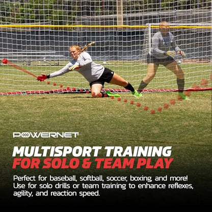 PowerNet Reaction Balls, Reflex & Agility Trainer, Hand-Eye Coordination Training, Reaction Speed Training Equipment, Baseball Softball Soccer and Boxing Reflex Ball Sports Equipment, 2 Sizes