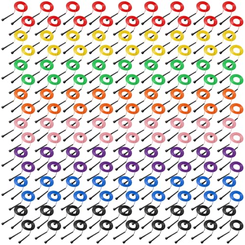 72/144 Pcs PVC Jump Ropes Bulk Fitness 9.2 ft Adjustable Skipping Rope Versatile Speed Rope with Plastic Handles for Women Men Endurance Training Cardio Exercise Workout Outdoor - color: Vintage