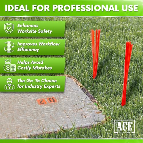 Yellow Marking Whiskers - 25 Pack - Durable Marking Whisker Set - Use Survey Whiskers As Survey Stakes, Construction Markers, Or Trail Markers