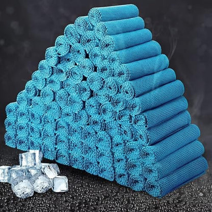Honoson Cooling Towel Bulk - Neck & Face Cool Chilly Towels Microfiber Breathable Sport Sweat Rag for Gym, Yoga, Travel, Camping, Running, Outdoor