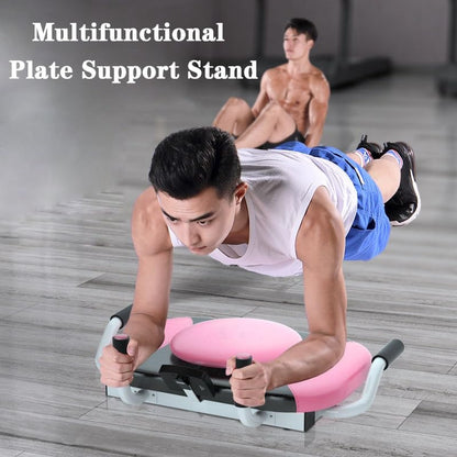 Multifunctional Plank Support Trainer Push Up Board Portable Flat Training Aids Home Workout Equipment(Blue) - color: Blue