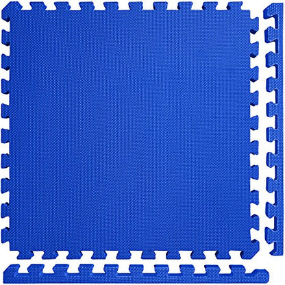 Meister X-Thick 1.5" Interlocking EVA Foam Mats - BL - 25 Tiles (100 Sqft) - color: Blue, size: 25 Tiles (100 Sqft)