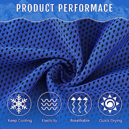 Hosuly 30 Pack Cooling Towels 40"x12" - color: Dark Blue, Orange