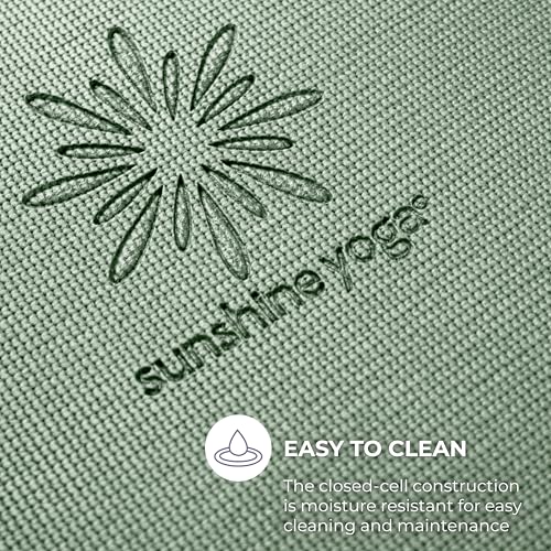 Voyage Yoga Mat, 10 Pack, 72" x 24" Professional Studio and Gym Bulk Yoga Mats, 5mm Thick, Durable, Anti-Tear, Non Slip Fitness and Exercise Mats - color: Sage