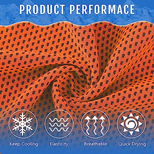 Hosuly 30 Pack Cooling Towels 40"x12" - color: Light Green, Orange