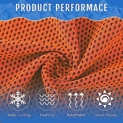Hosuly 30 Pack Cooling Towels 40"x12" - color: Light Green, Orange