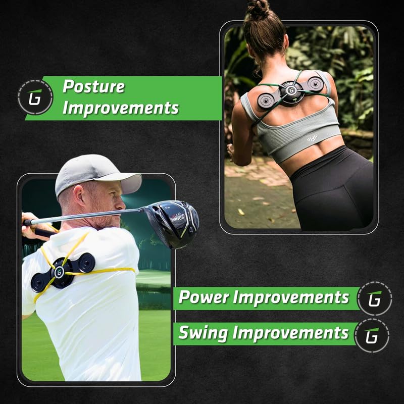 Golf Swing Performance Trainer Aid | Golf Swing Trainer Trusted by PGA Coaches | Backed by 30 Years Research | Elevate Your Golf Training | Enhance Strength, Stability, Rotation & Posture - style: Swing Kit - 2 bands for golf skills and strength