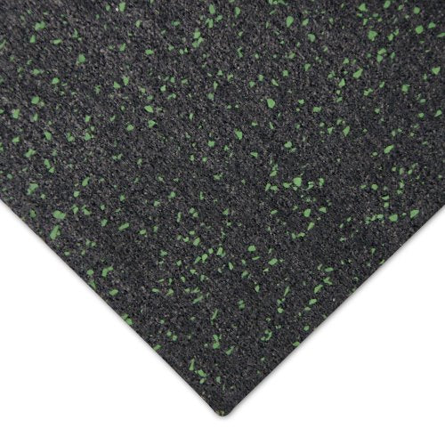 Rubber-Cal Elephant Bark Rubber Flooring - 3/16" Thick - color: Green Dot, size: 60"L x 48"W x 0.2"Th