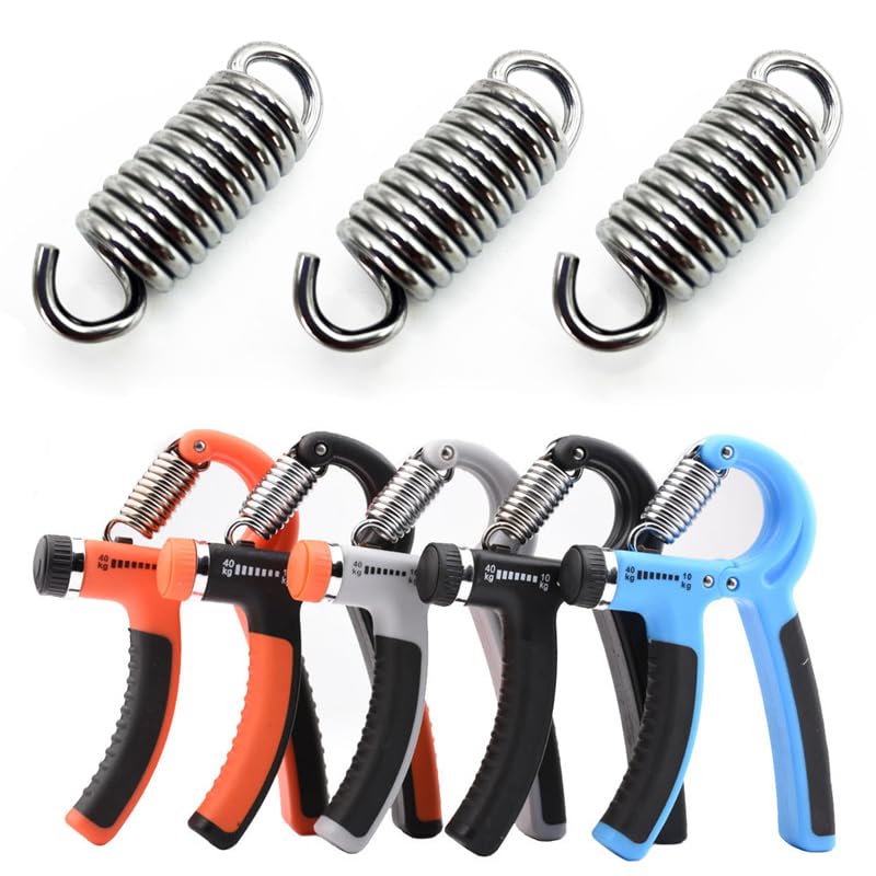 5 Pack Grip Strength Trainer Spring Replacement Stainless Steel Resistant Tension Springs For Hand Grip Strengthener Hand Gripper Squeezer Forearm Strengtheners Exerciser Repair Parts