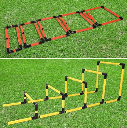 Obstacle Training Hurdles - 5 Piece Lightweight Speed and Agility Equipment for Athletes - Portable Mini Hurdles for Kids and Adults