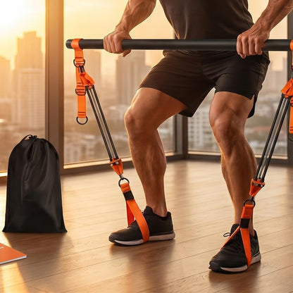 Sakerplus Pilates Kit Pilates Bar Kit with Resistance Bands, Full Body Workout System, Portable Home Gym for Stretching, Strength Training, Core Exercise