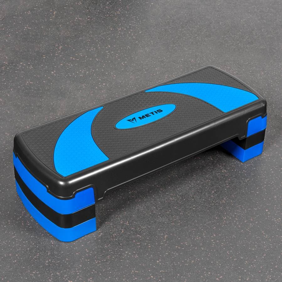 METIS Fitness/Exercise Step – Adjustable Height Levels (4in, 6in & 8in) | Aerobic Step - Home Gym Equipment | Step Up Box For Exercise | [2 Color Options]