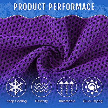 Hosuly 30 Pack Cooling Towels 40"x12" - color: Purple