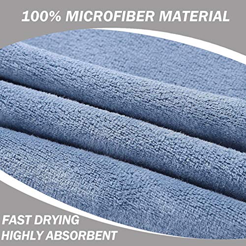 Gym Towels Set, Microfiber Sports Towel for Men and Women, Super Soft and Quick-Drying 3-Pack Set Towel, for Tennis, Yoga, Cycling, Swimming (Blue 3 Pack, 14" x 29")
