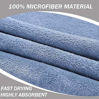 Gym Towels Set, Microfiber Sports Towel for Men and Women, Super Soft and Quick-Drying 3-Pack Set Towel, for Tennis, Yoga, Cycling, Swimming (Blue 3 Pack, 14" x 29")