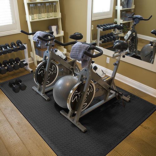 Sivan Health and Fitness Puzzle Exercise Mat EVA Foam Interlocking Tiles - color: Black