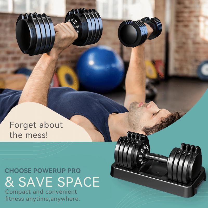Adjustable Dumbbell Set of 2, 50/100/110lbs Free Weights Dumbbell Set - size: 50LBS Pair - A