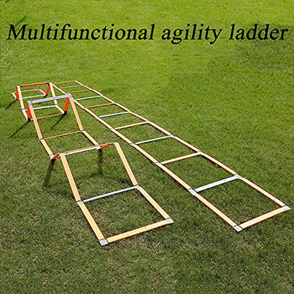 Agility Training Ladder - Speed & Footwork Ladder for Football, Rugby, Boxing, Lacrosse - Home Gym Fitness Equipment for Enhanced Athletic Performance