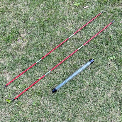 2 Pack Collapsible Golf Alignment Sticks, Upgraded Durable Aluminum Joint Golf Swing Training Sticks for Aiming and Putting