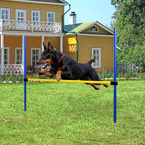 Pet Prime Dog Agility Training Equipment for Dog Obstacle Course Backyard Height Adjustable Jumper Hurdle Bar Portable Dogs Park Exercise Tool - size: Adjustable Dog Jump Hurdle Bar