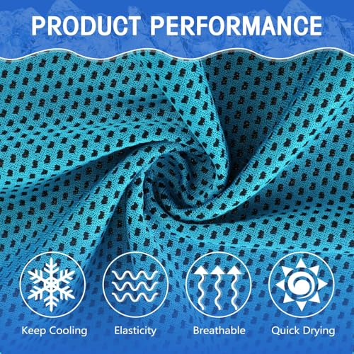 150 Pack Cooling Towels Bulk 40 x 12 Inch Large Chilly Breathable Sweat Sports Cold Towels Sublimation Microfiber Ice Neck Rag for Hot Weather Workout Gym Team Gift (Blue) - color: Blue