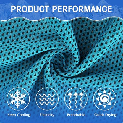 150 Pack Cooling Towels Bulk 40 x 12 Inch Large Chilly Breathable Sweat Sports Cold Towels Sublimation Microfiber Ice Neck Rag for Hot Weather Workout Gym Team Gift (Blue) - color: Blue