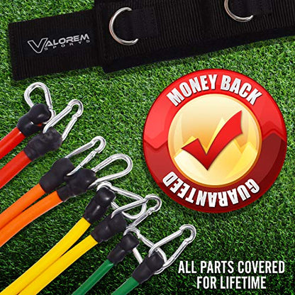Speed & Agility Training Equipment Set - Includes 4 Agility Hurdles, 20 Disc Cones, Agility Ladder, Adjustable Leg Resistance Bands, Speed Parachute, Jumping Rope & Carry Bag - Designed For All Sports