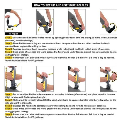 Arm & Leg Massager Roller – Muscle Roller to Address Golfer’s Elbow, Tennis Elbow, Carpal Tunnel & More – Arm & Leg Massage Roller for Muscle Tightness & Faster Recovery