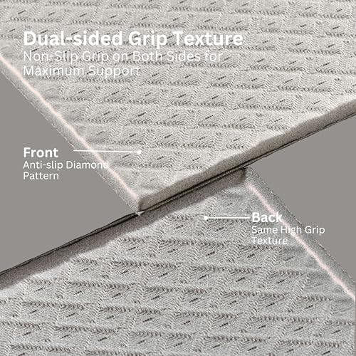 Foldable Yoga Mat, 72" x 24", 6mm Thick, Lightweight & Non-Slip - color: Gray