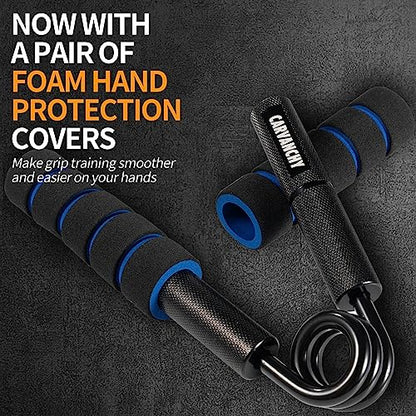 Grip Strength Trainer Set, 6 Pack, 50-350LB, Wrist Forearm Strengthener, Metal No Slip, Hand Grip Gripper Strengthener for Strength Training and Exercise, Hand Workout Squeezer Grip Strength - color: Black,250lb