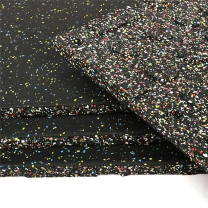 4 Pack Interlocking Tile 20" x 20”x 1”Heavy Duty Rubber Flooring Mat Anti-Vibration Anti-Slip Exercise Mats for Gym Equipment and Cushion for Workouts, Cover 11.12 Sq.Ft…