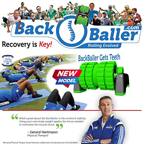 BackBaller Foam Roller (Ridged) - Muscle Roller for Deep Pain Relief. Ideal for Runner Cyclist Footballer Athlete