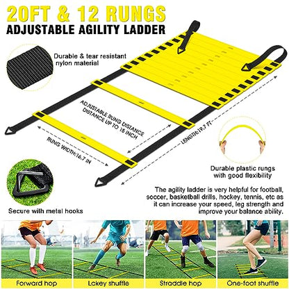 Kids Soccer Goals for Backyard Set of 2, 4 x 3 ft/6 x 4 Toddler Soccer Goal Training Equipment with Soccer Ball, Cones, Pop Up Soccer Net for Kids Age 3-5 4-6 6-8 8-12 10-12 Outdoor Games Sports Gifts
