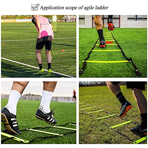Resistance Parachute Agile Speed Training Set Equipment, with Adjustable Agility Ladder and Running Parachute, for Fitness Explosive Power Training(Size:6M) - size: 6M