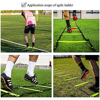 Resistance Parachute Agile Speed Training Set Equipment, with Adjustable Agility Ladder and Running Parachute, for Fitness Explosive Power Training(Size:4M) - size: 4M