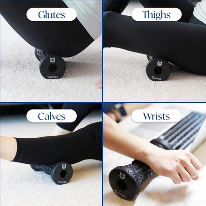 Tumaz Foot Roller, Ergonomic Foot Massage Roller for Arch Pain, Trigger Points and Deep Tissue, Portable - Reflexology Tool for Plantar Fasciitis Relief, Black - color: Diamond(black)