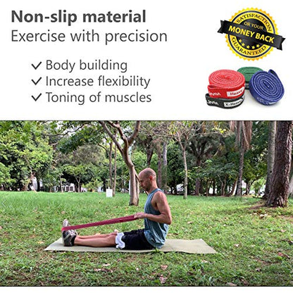 Fittest Pro by Limm Resistance Bands for Legs and Butt, Fabric Exercise Loop Bands Yoga, Pilates, Rehab, Fitness and Home Workout, Strength Bands for Booty