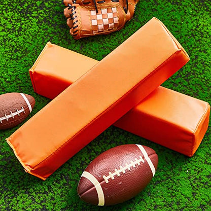 8 Pcs Football End Zone Pylons Anchorless Pylon Markers Sand Weighted, Regulation 18" x 4" x 4", Orange