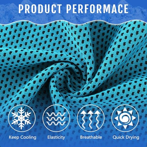 Hosuly 30 Pack Cooling Towels 40"x12" - color: Aqua Blue