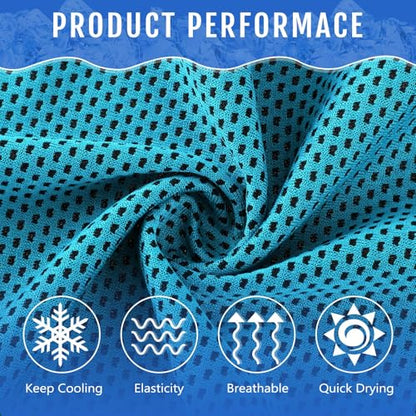 Hosuly 30 Pack Cooling Towels 40"x12" - color: Aqua Blue