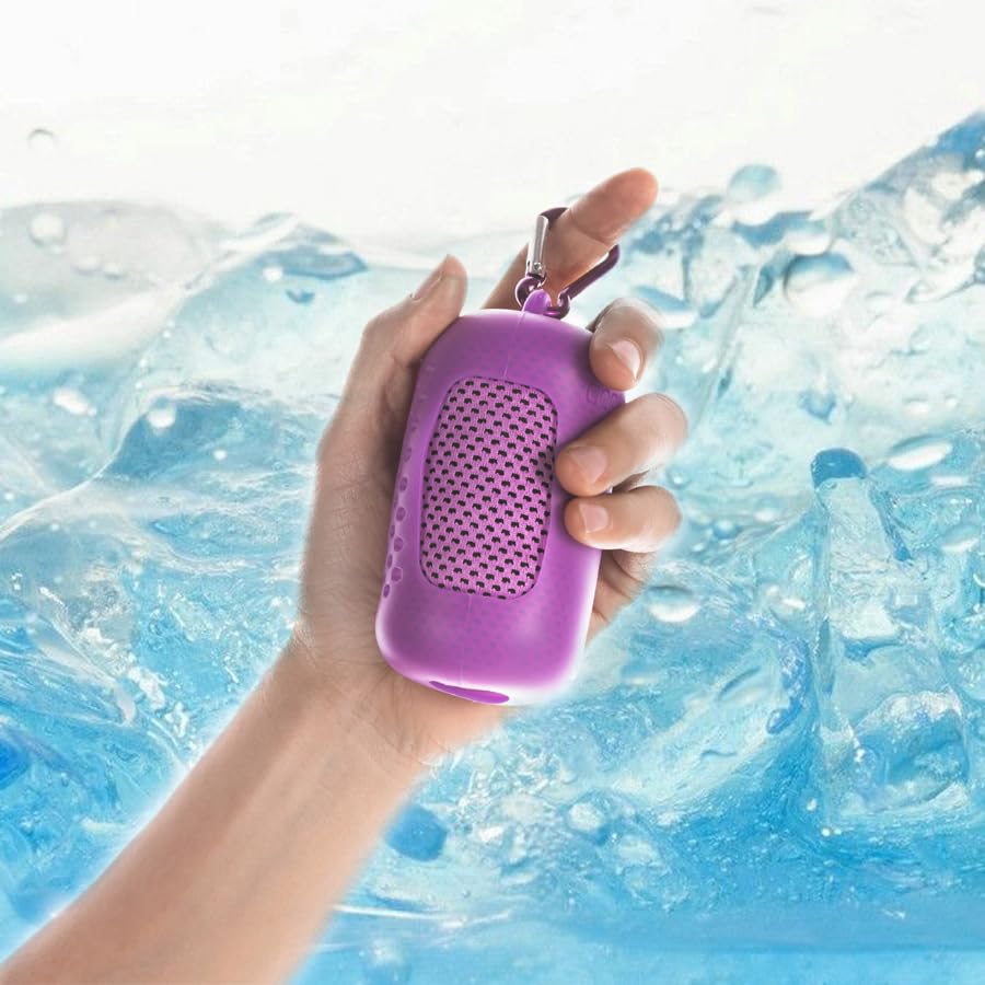 Purple Cooling Towel Quick Dry Microfiber Sports Towel 35"x12" - color: Purple, size: 35"X12"