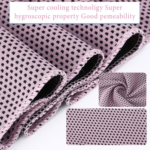 Honoson 10 Pcs Cooling Towels with Bottle, 47 x 12 in, Pink - color: Pink