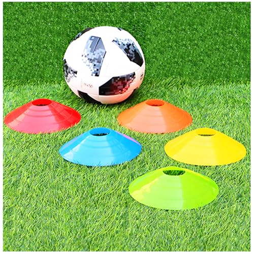 Soccer Cones (Set of 50), Agility Training Disc Cone with Carry Bag and Holder for Drilling Football Basketball Sports Field Markers,