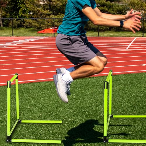 Gemscream 2 Pcs Adjustable Height Training Hurdle 23. 62'' Detachable Hurdles Track and Field Equipment Agility Speed Training Equipment with Scale for Soccer Basketball Obstacle Courses Workout