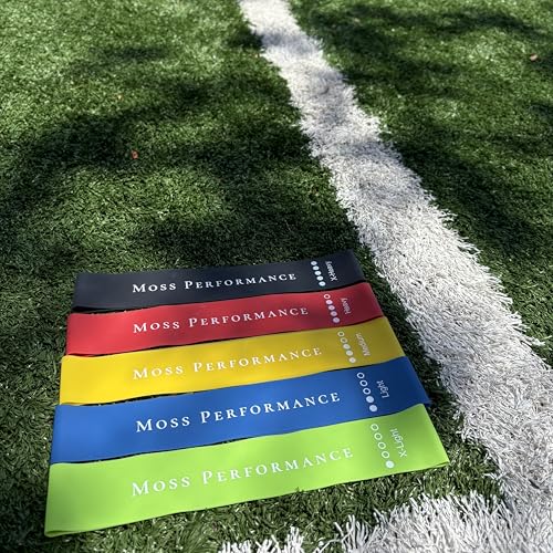Premium Resistance Bands, for Physical Therapy, Strength Training, Pilates Exercise, Home Workouts, Strong Latex Rubber Loop Bands, Set of 5