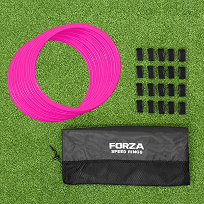 FORZA Agility Rings [12 Pack] | Speed & Agility Training Equipment for Athletes - Available in 10 Colors - color: Pink