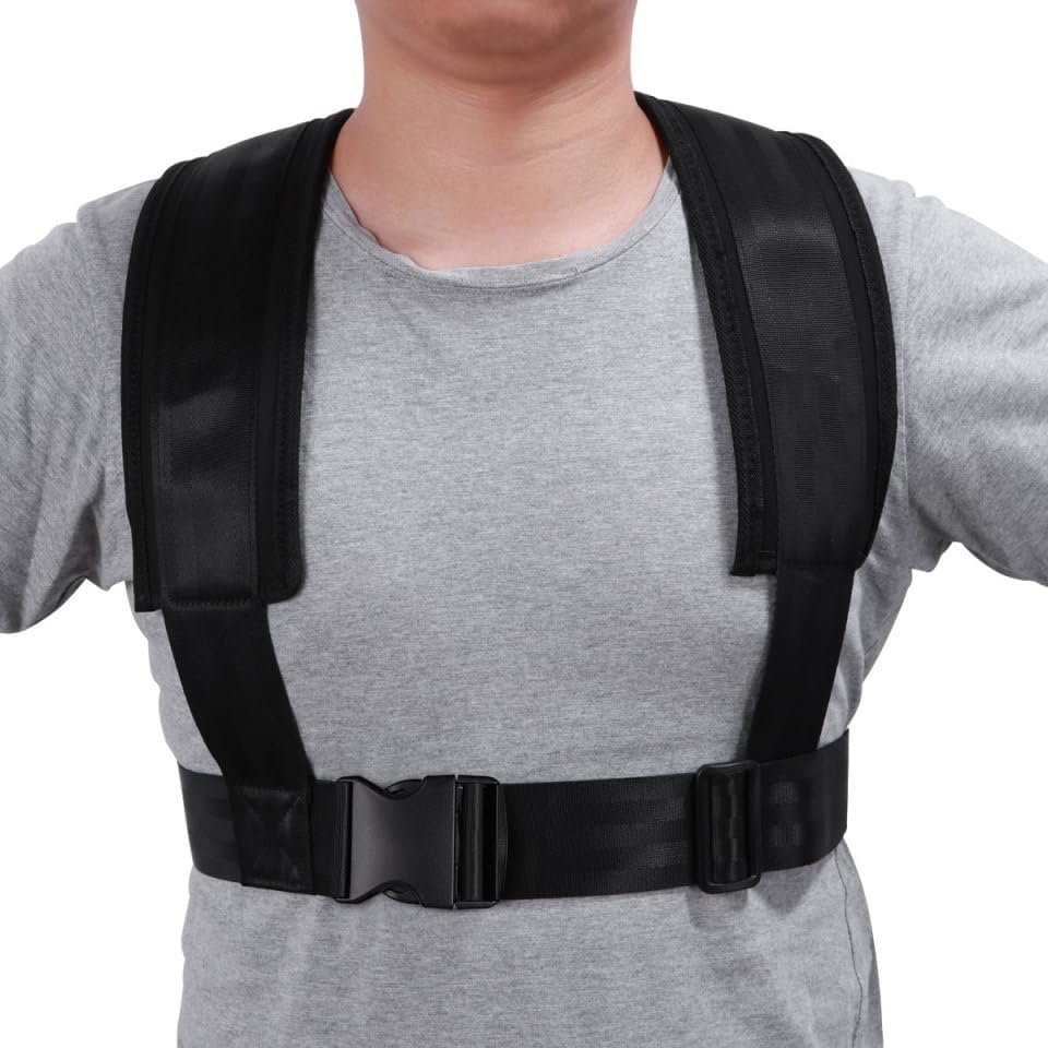 Adjustable Sled Harness - with Resistance Band for Strength and Fitness Training Padded Shoulder Straps and Waist Belt for Workout Sled Pulling Durable Neoprene and Polyester Vest